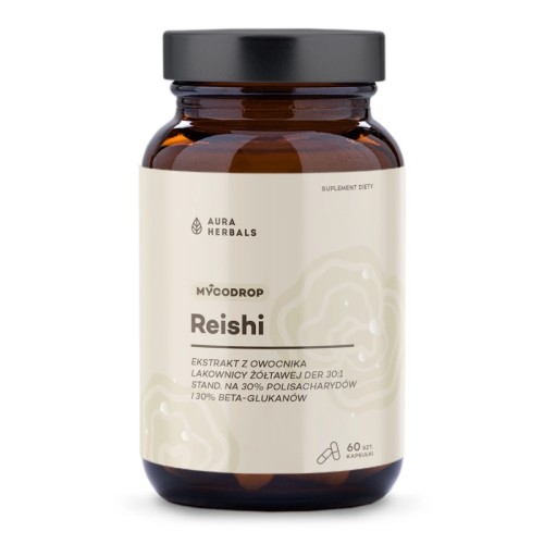 Mycodrop, Reishi 30:1, 30% beta-glukan, 60 kaps.