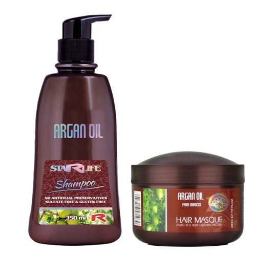 Szampon i maska z keratyną - Argan oil