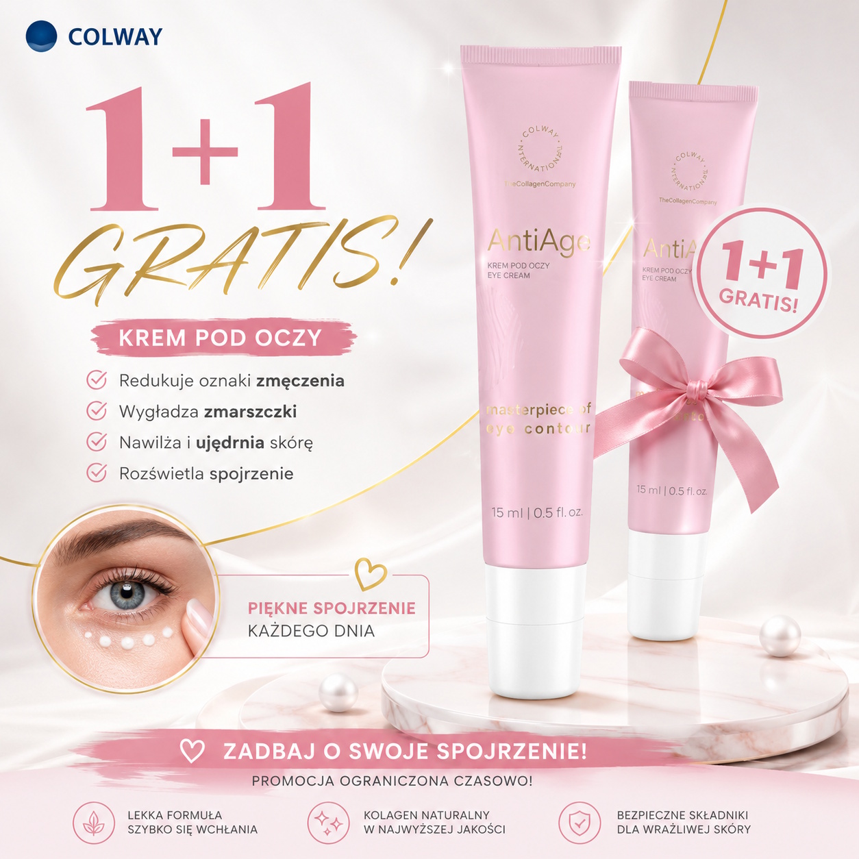 Promocja Colway -krem pod oczy + GRATIS