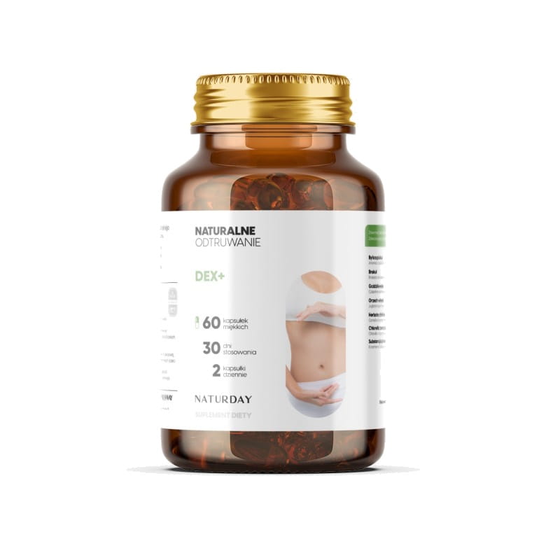 Комплекс NaturDay Dex+, с полынью, брокколи и хлореллой, для очищения организма, 60 капсул