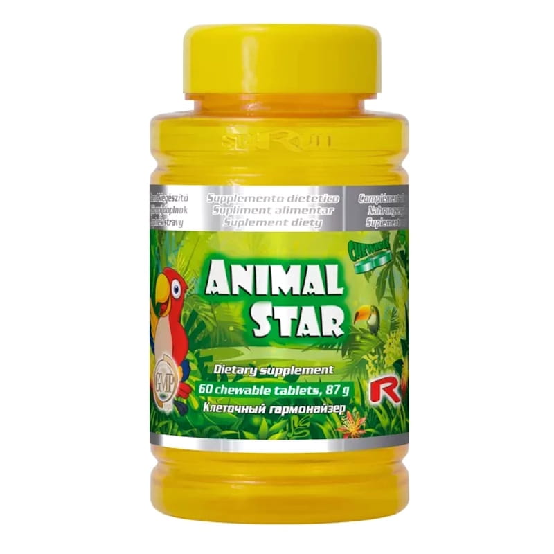 Витамины для детей StarLife Animal Star, вкус малина, с 3 лет, таблетки для рассасывания