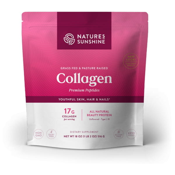 Коллаген Nature's Sunshine Collagen, пептиды типов I и III, без вкуса, порошок