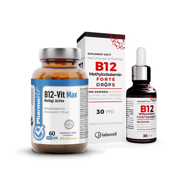 Набор витамин B12 Pharmovit и Laborell, метилкобаламин