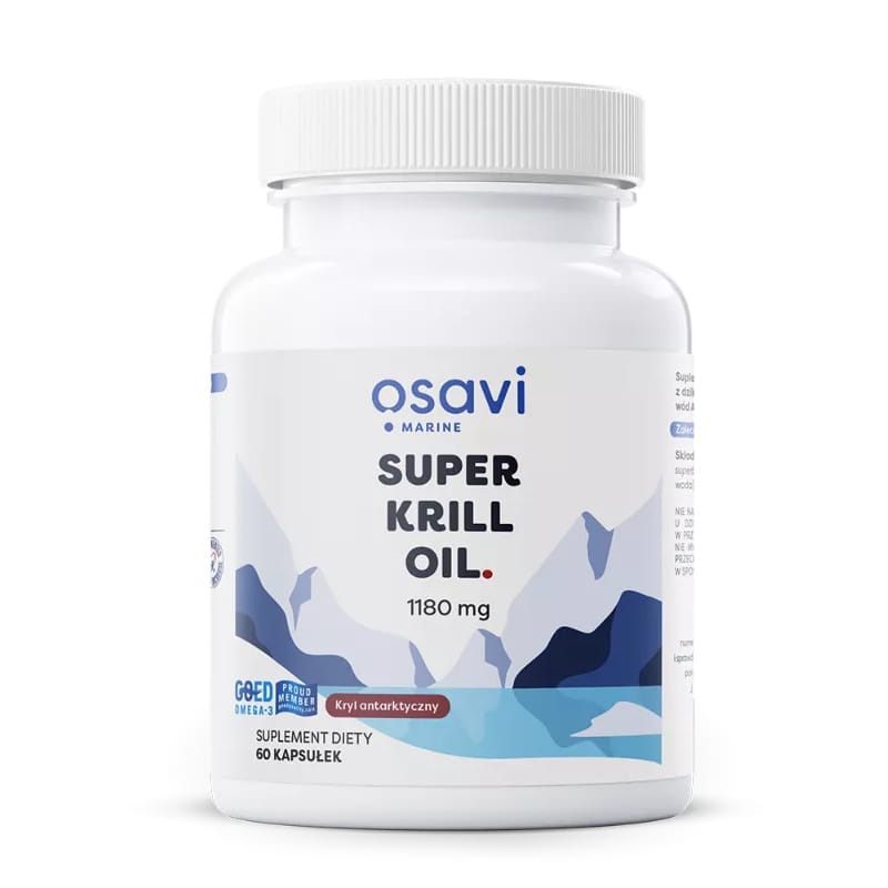 Масло криля Osavi Super Krill Oil Marine 1180 мг, антарктический, омега-3, капсулы
