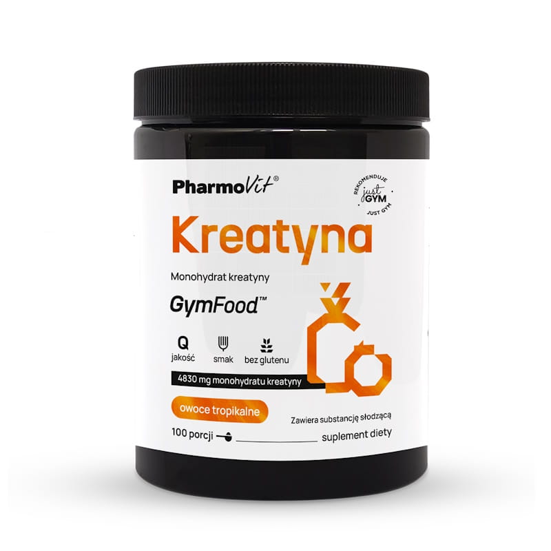 Креатин PharmoVit GymFood, моногидрат, тропические фрукты, порошок, 500 г